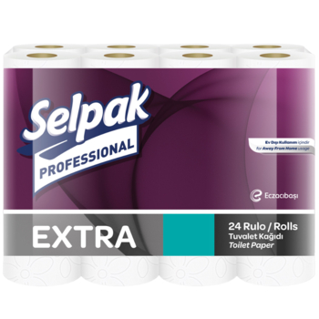 Туалетная бумага Selpak Professional Extra двухслойная, 24 рулона - Pampik