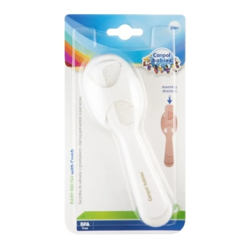 Щетка для волос с гребешком Canpol babies, белый (56/160_whi) - Pampik - 8
