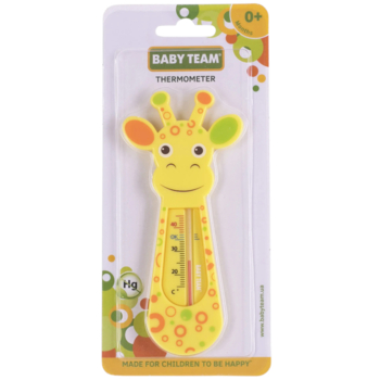 Термометр для воды Baby Team Жираф, желтый (7300) - Pampik - 2