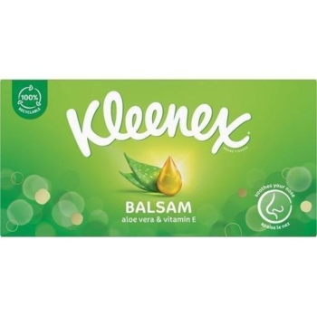 Серветки косметичні Kleenex Бальзам у коробці, 64 шт. - Pampik