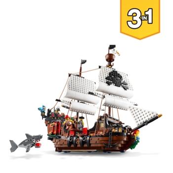 Конструктор LEGO Creator 3 v 1 Піратський корабель, 1264 деталей (31109) - Pampik - 4