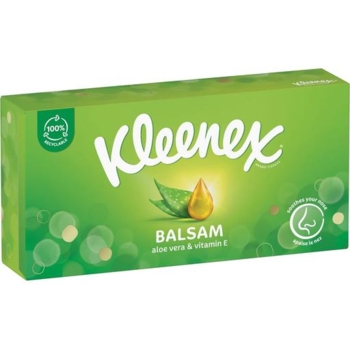 Серветки косметичні Kleenex Бальзам у коробці, 64 шт. - Pampik - 2