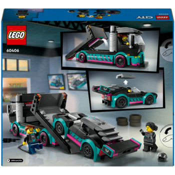 Конструктор LEGO City Автомобіль для гонок та автовоз, 328 деталей (60406) - Pampik - 2