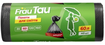 Пакеты для мусора Frau Tau 60 л, 40 шт. - Pampik