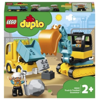 Конструктор LEGO DUPLO Town Вантажівка та гусеничний екскаватор, 20 деталей (10931) - Pampik