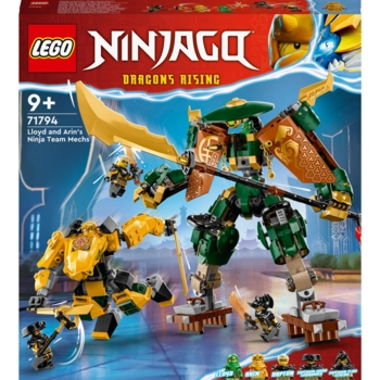 Конструктор LEGO NINJAGO Командні роботи ніндзя Ллойда та Арін, 764 деталі (71794) - Pampik