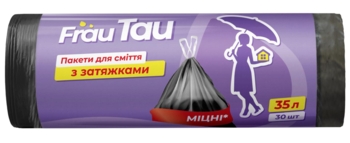 Пакеты для мусора Frau Tau с затяжками 35 л, 30 шт. - Pampik