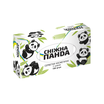 Серветки косметичні Сніжна Панда, 150 шт. - Pampik