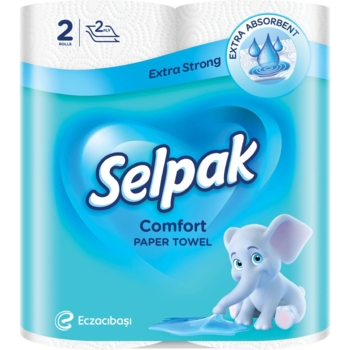 Паперові рушники Selpak Comfort двошарові, 2 рулони - Pampik