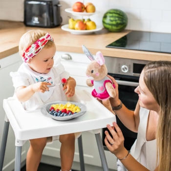 Столовые приборы из нержавеющей стали для детей BabyOno, розовый с серым (1065/02)м - Pampik - 6