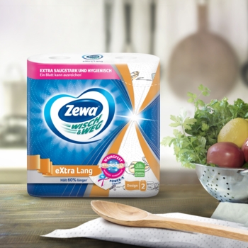 Паперові рушники Zewa Wisch Weg Design двошарові, 2 рулони - Pampik - 9