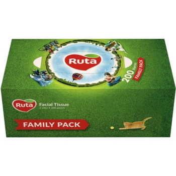 Серветки косметичні Ruta Family Pack, двошарові, 200 шт. - Pampik