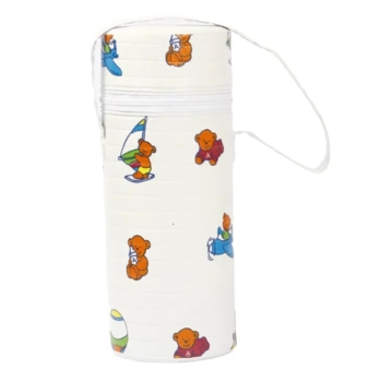 Термоконтейнер для бутылочки Lindo Мишка, красный (Pk 908 в черв) - Pampik