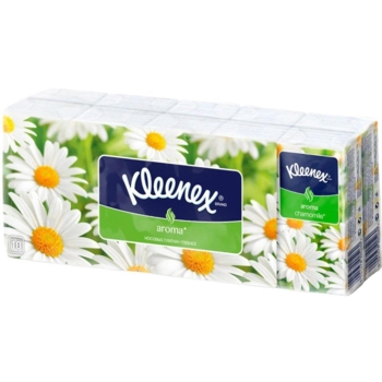 Носові хусточки Kleenex Ромашка, 100 шт. (10 упаковок по 10 шт.) - Pampik