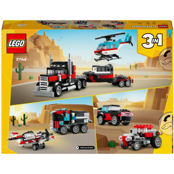 Конструктор LEGO Creator Бортова вантажівка з вертольотом, 270 деталей (31146) - Pampik - 2