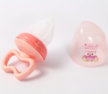 Ніблер Lindo з ковпачком Сова, рожевий (LI 805) - Pampik