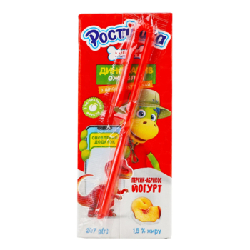 Йогурт питьевой Ростишка Персик-абрикос 1,5%, 207 г - Pampik - 2