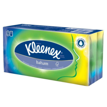 Носові хусточки Kleenex Balsam, 72 шт. (8 упаковок по 9 шт.) - Pampik