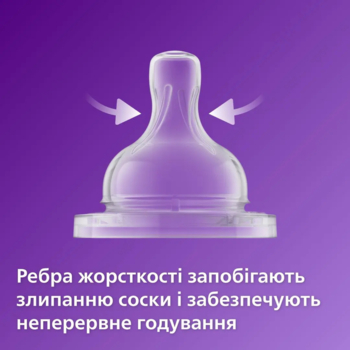 Соска силіконова Philips AVENT Анти-Колік, швидкий потік, від 6 міс., 2 шт. (SCY764/02) - Pampik - 3