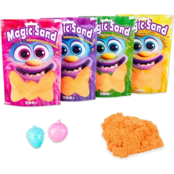 Кінетичний пісок Strateg Magic Sand оранжевий, 200 г (39401-7) - Pampik - 2