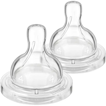 Соска силіконова Philips AVENT Анти-Колік, швидкий потік, від 6 міс., 2 шт. (SCY764/02) - Pampik