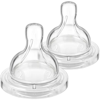 Соска силіконова Philips AVENT Анти-Колік, повільний потік, від 1 міс., 2 шт. (SCY762/02) - Pampik