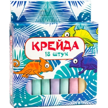 Крейда кольорова Strateg маленька кругла, 18 шт. (50107) - Pampik