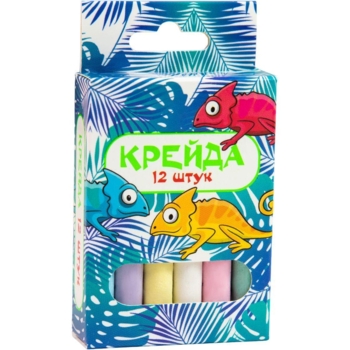 Крейда кольорова Strateg маленька кругла, 12 шт. (50106) - Pampik