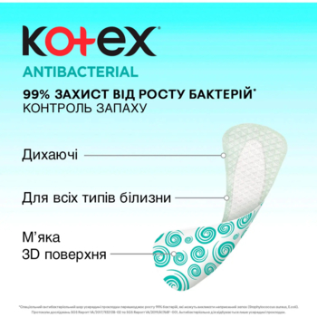 Ежедневные прокладки Kotex Antibacterial Extra Thin, 20 шт. - Pampik - 3