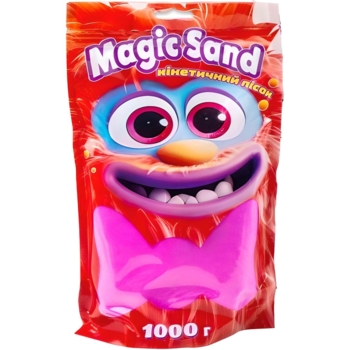 Кінетичний пісок Strateg Magic Sand рожевий, 1 кг (39404-8) - Pampik