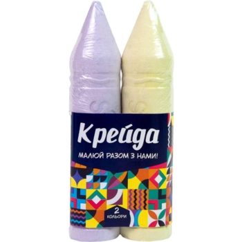 Крейда кольорова Strateg великий олівець, 2 шт. (50124) - Pampik