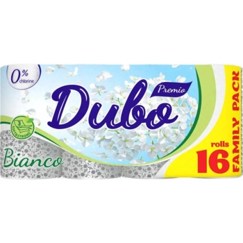 Туалетний папір Диво Premio Bianco, тришаровий білий, 16 рулонів - Pampik