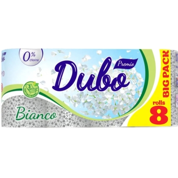 Туалетний папір Диво Premio Bianco, тришаровий, білий, 8 рулонів - Pampik