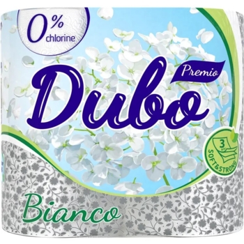 Туалетний папір Диво Premio Bianco, тришаровий, білий, 4 рулони - Pampik