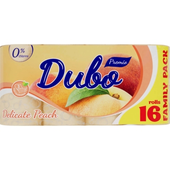 Туалетная бумага Диво Premio Delicate Peach, трехслойная, 16 рулонов - Pampik