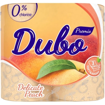 Туалетний папір Диво Premio Delicate Peach, тришаровий, 4 рулони - Pampik