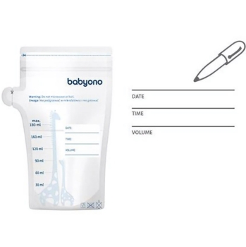 Пакеты для хранения грудного молока BabyOno, 180 мл, 30 шт. - Pampik - 9