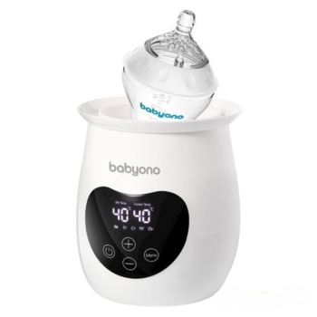 Электрический подогреватель BabyOno Natural 2 в 1 с дисплеем и функцией стерилизации, белый (968/01) - Pampik