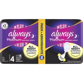 Гигиенические прокладки Always Platinum Secure Night Duo ароматизированные, 10 шт. - Pampik - 2
