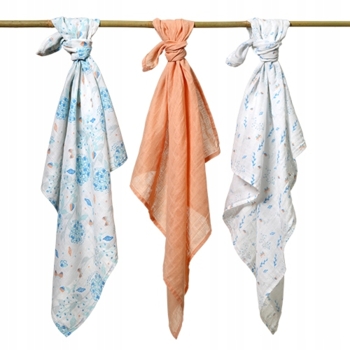 Пелюшки муслінові бавовняні BabyOno, 70х70 см, 3 шт. (348/09) - Pampik - 3