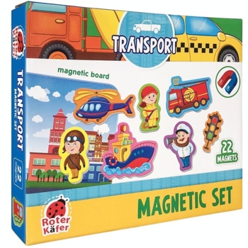 Магнитный набор Roter Kafer Транспорт с доской (RK2090-04) - Pampik
