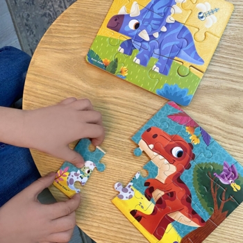 М'які пазли Roter Kafer 2 в 1 Динозаври, 25 елементів (RK6050-01) - Pampik - 3