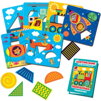 Гра-сортер Roter Kafer Транспорт з дерев'яними фігурами (RW4203) - Pampik - 3