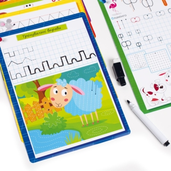 Картки з маркером Vladi Toys Готуємось до школи: Алфавіт, укр. мова (VT5010-21) - Pampik - 2