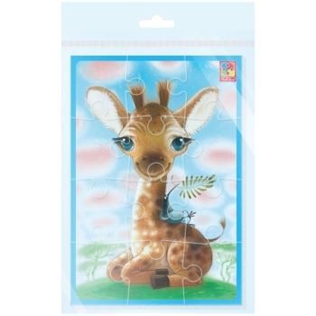 М'які пазли Vladi Toys Малюк зможе А5 "Жираф", 12 елементів (VT1106-72) - Pampik - 2