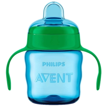 Чашка-непроливайка Philips Avent з м'яким носиком, 6+ міс, блакитний, 200 мл (SCF551/05) - Pampik