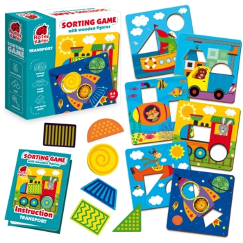 Гра-сортер Roter Kafer Транспорт з дерев'яними фігурами (RW4203) - Pampik - 2