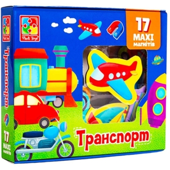 Набор магнитов Vladi Toys Транспорт, 17 шт. (VT3106-26) - Pampik