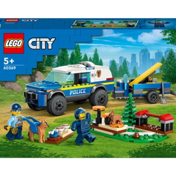 Конструктор LEGO City Мобільний майданчик для дресування поліцейських собак, 197 деталей (60369) - Pampik