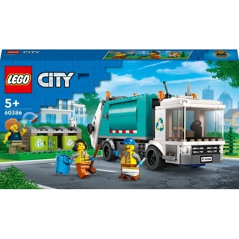 Конструктор LEGO City Сміттєпереробна вантажівка, 261 деталей (60386) - Pampik